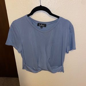 Lulus light blue crop top
